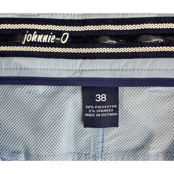 Johnnie O Golf Shorts Men 38 Blue Chino Outdoors Hike Camp Club Performance Surf - Picture 3 of 8